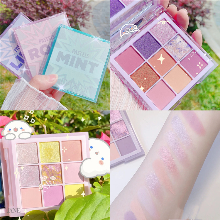 (Hàng Mới Về) Bảng Phấn Mắt Hudamoji 9 Màu Lì Và Ánh Nhũ Kết Hợp Trang Điểm Mắt Nổi Bật | BigBuy360 - bigbuy360.vn