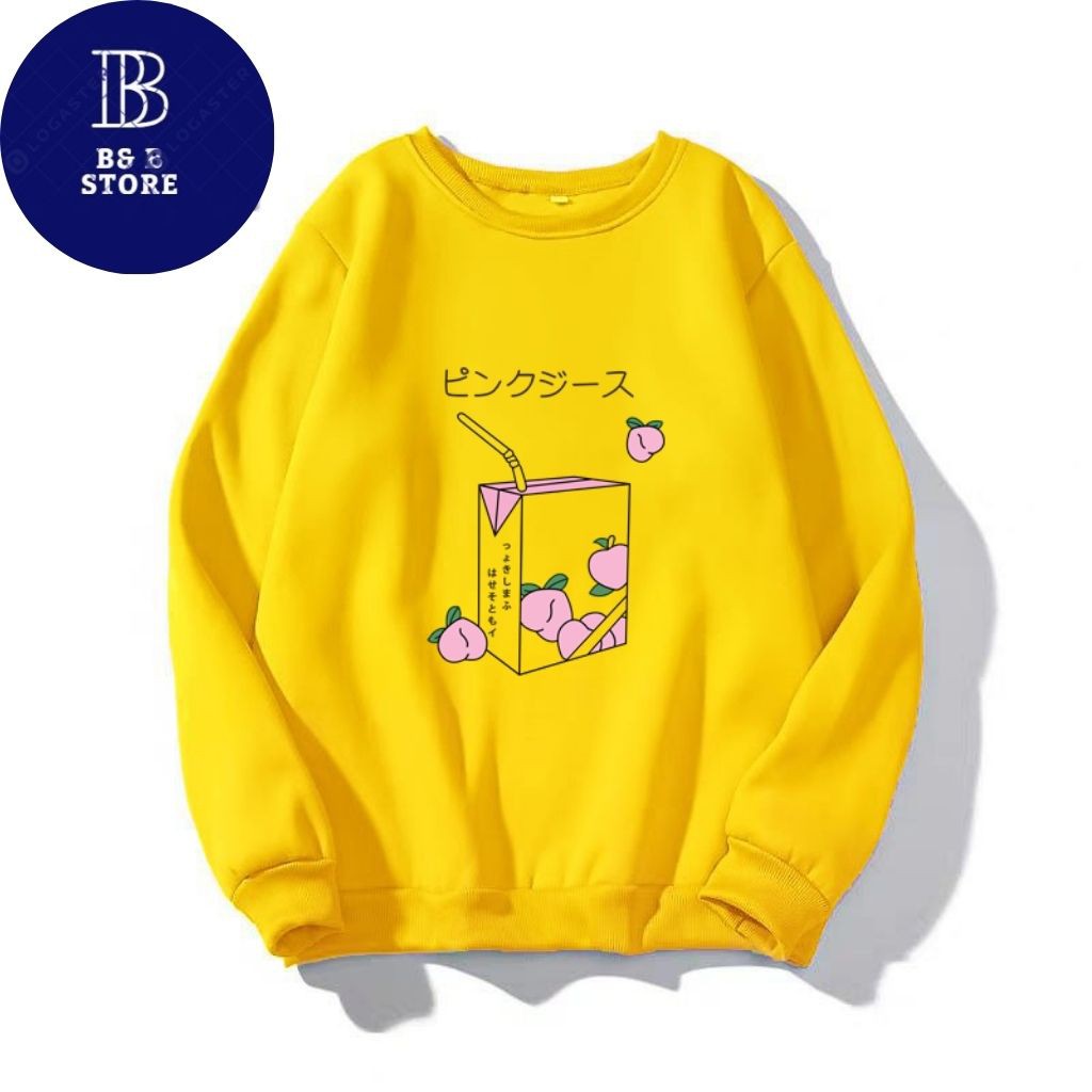 ÁO SWEATER NỈ UNISEX IN HỘP SỮA CHỮ NHẬT ÁO SWEATER FORM RỘNG NAM NỮ NHIỀU MÀU