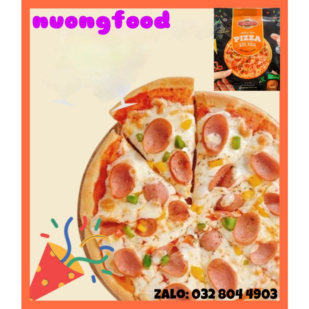 [Q7] Pizza hải sản/Xúc Xích/Bò Bằm Lacusina 180g - nuongfood