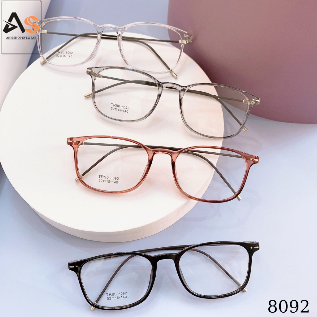 Kính tròn bầu nhỏ chất liệu nhựa dẻo càng kính kim loại tăm nhiều màu sắc 8092