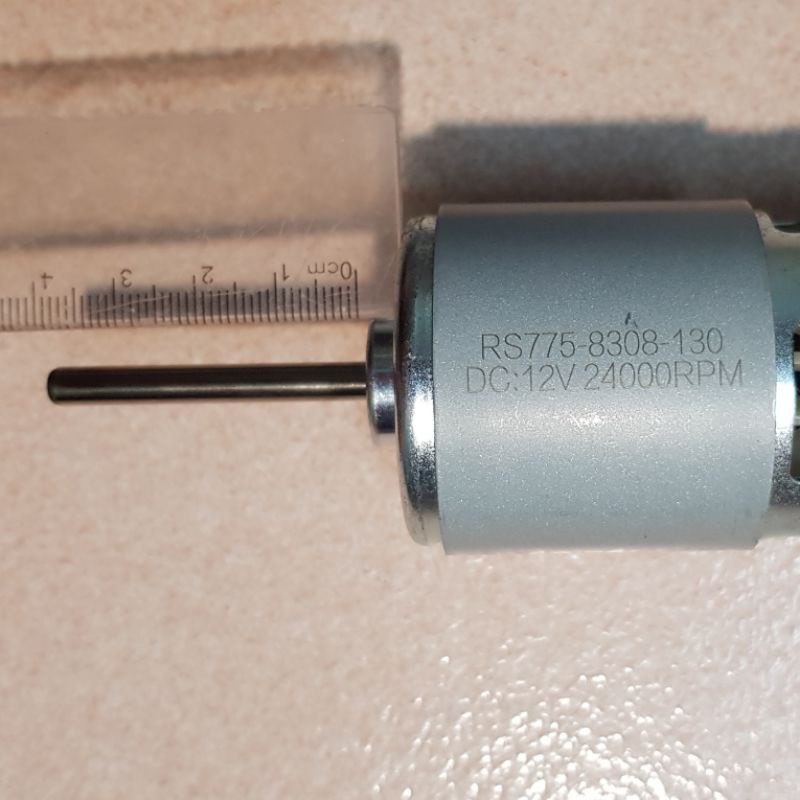 Motor 12v 775 2 đầu trục tròn tốc độ 24000 vòng(2 Đầu Bạc Đạn)( ko chế được quạt)