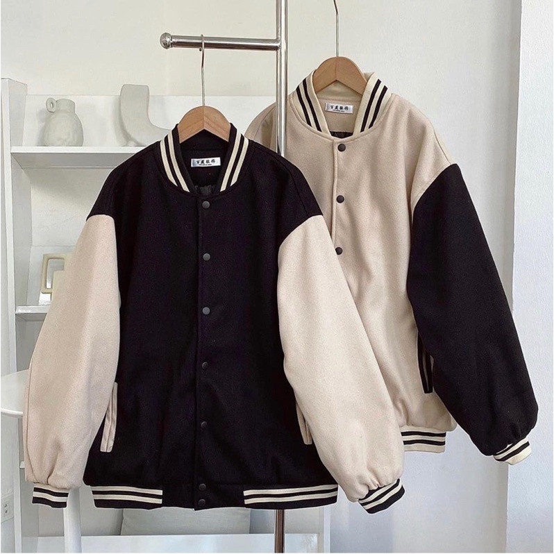 Bomber dạ unisex nam và nữ