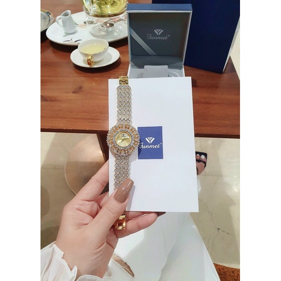 Đồng hồ nữ FUNMEI chính hãng máy Nhật Miyota đính đá swarovski chắc chắn full box thẻ bảo hành 12 tháng
