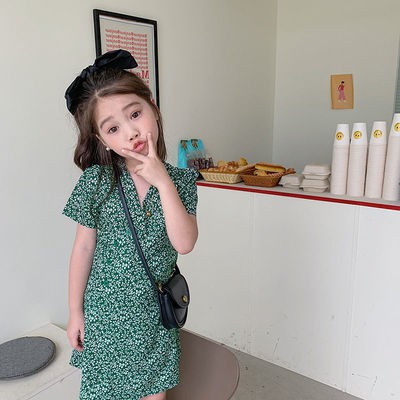 Đầm Hoa Công Chúa Phong Cách Retro Hàn Quốc Cho Bé Gái