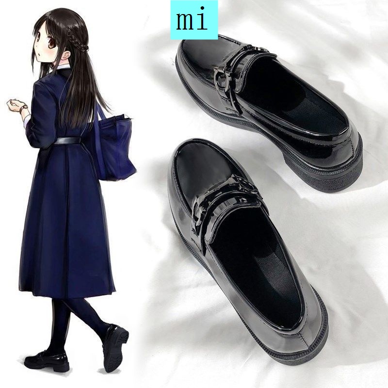 Giày đế dày size lớn 41-43 40 phong cách Anh Quốc mới cho nữ 2021
