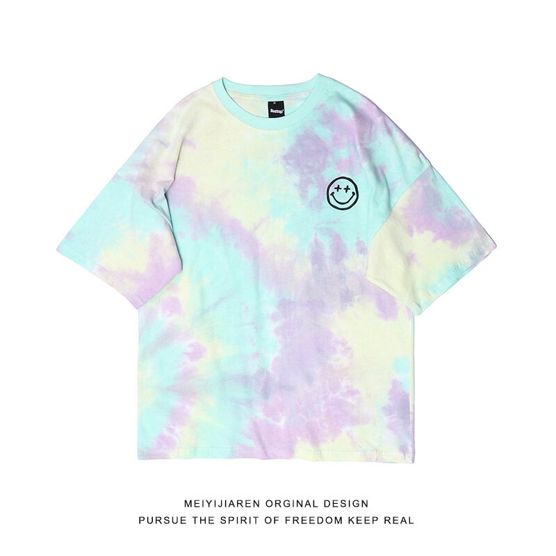 Áo thun AOKANG tay ngắn in họa tiết mặt cười độc đáo thời trang cho nam