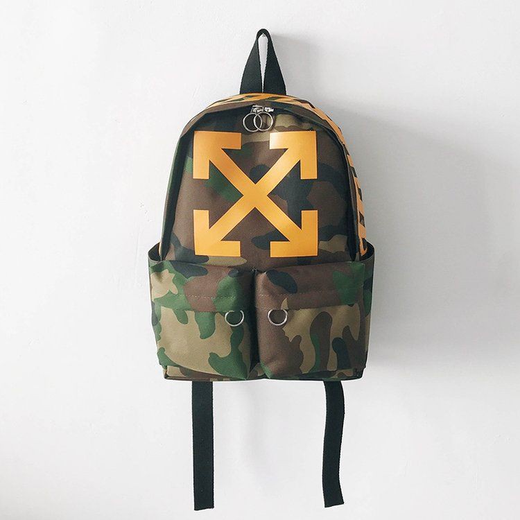 [Best Quality] Balo Off White, Off White Backpack chất liệu vải Canvas, 2 màu Đen, Camo BapeVN