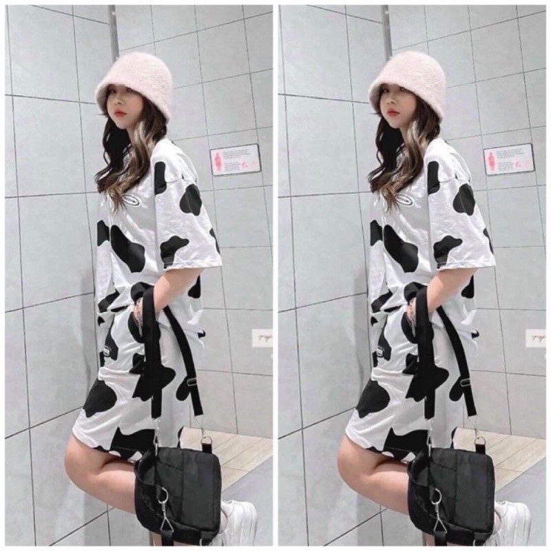 [RẺ VÔ ĐỊCH] Sét Đồ Bộ Thể Thao Nam Nữ Mặc Nhà In Hình Bò Sữa Logo Phong Cách Ulzzang Unisex, Freesize Chất Thun Cotton