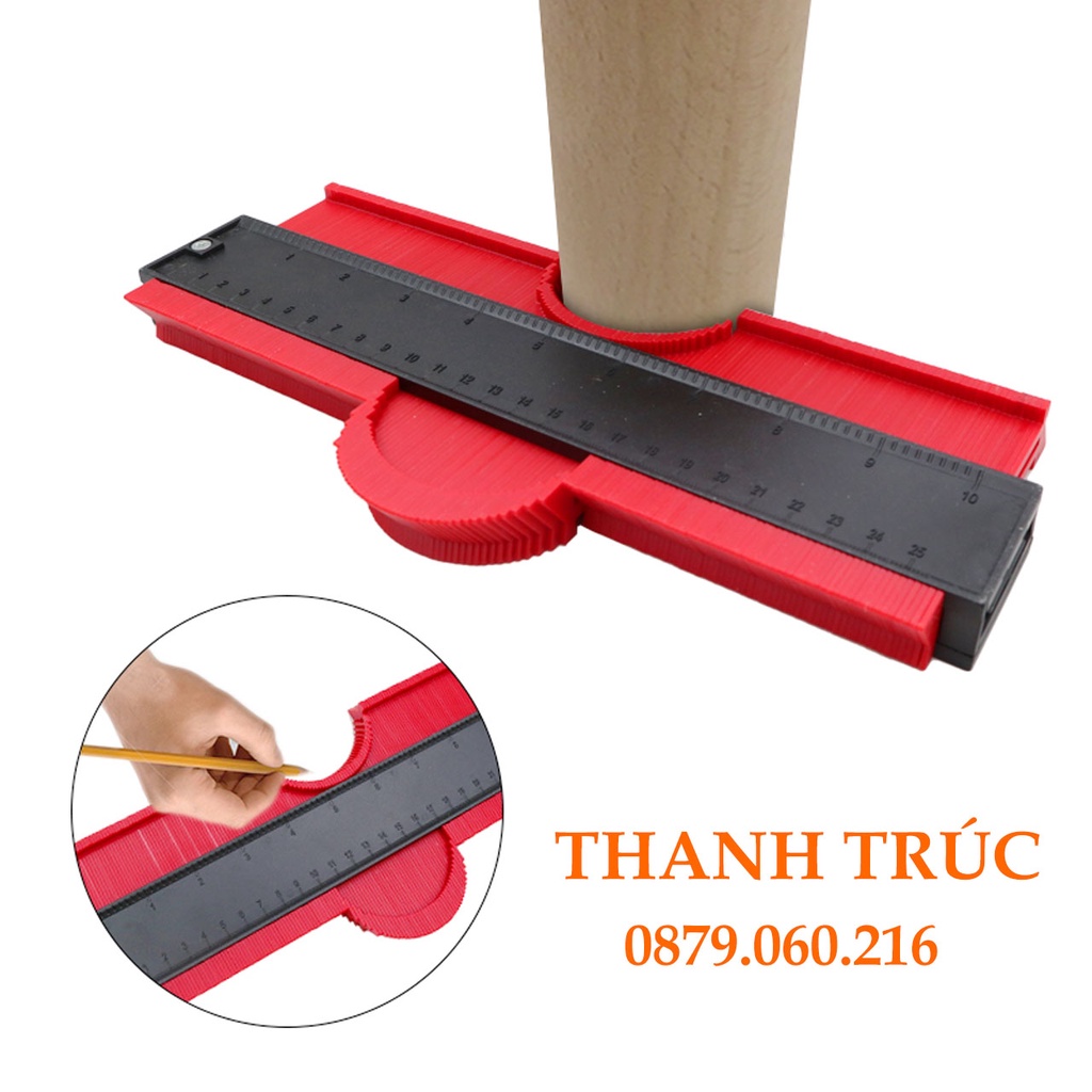 THƯỚC SAO CHÉP HÌNH DẠNG, ĐO ĐƯỜNG VIỀN ĐA NĂNG 25cm