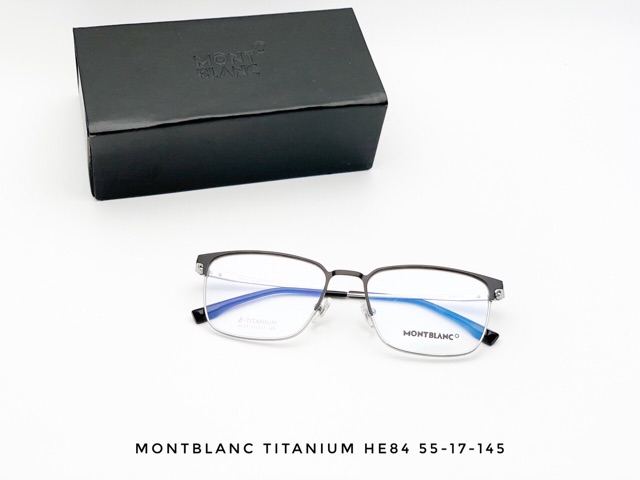 Kính gọng Montblanc Titanium Mắt vuông Cao cấp cho Nam - HE84