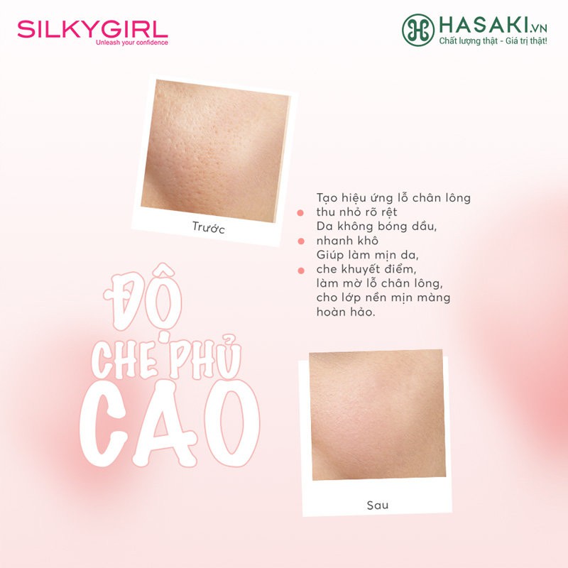 Kem Lót Che Lỗ Chân Lông SILKYGIRL Instant Pore Fix Primer Màu 01 Natural 15ml