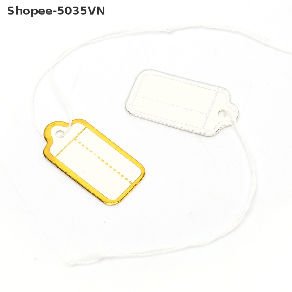 Set 200 Thẻ Giấy Hình Chữ Nhật Trơn Ghi Giá Trang Sức {akindofstar1.vn}