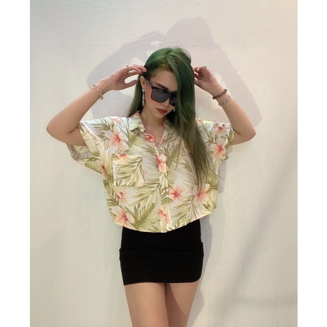 Áo Sơ Mi F21 Cỏ Lá - 3184