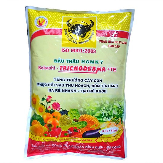 Phân Hữu Cơ Vi Sinh Trichoderma + TE Đầu Trâu 5Kg