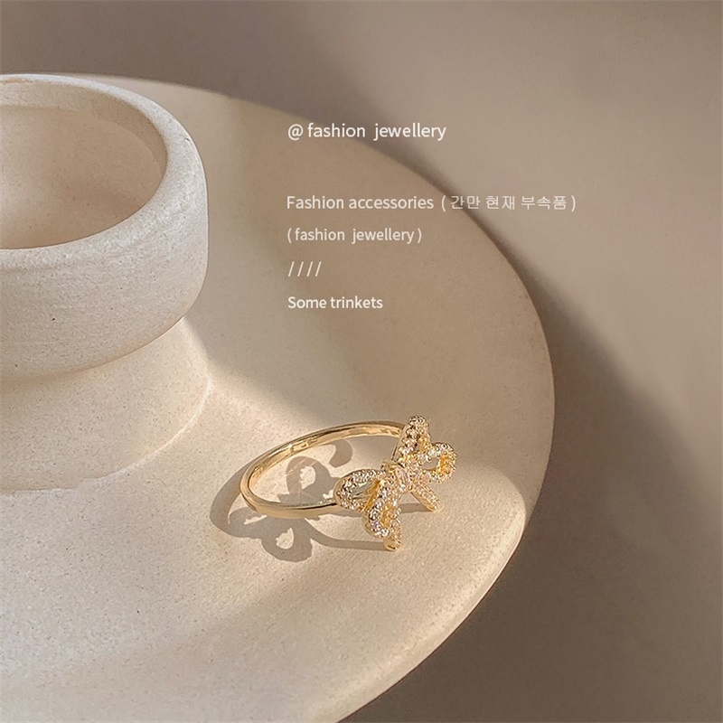 Nhẫn hở hình nơ thiết kế độc đáo sang trọng thời trang mùa hè