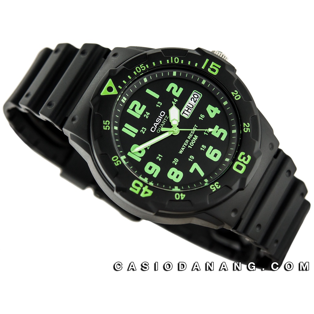 Đồng hồ nam dây nhựa Casio Standard chính hãng Anh Khuê MRW-200H-3BVDF (44mm)