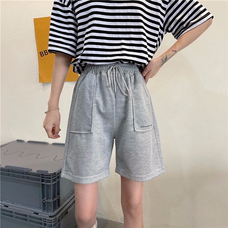 Quần Short Nữ Lưng Cao Ống Rộng Thời Trang Hàn