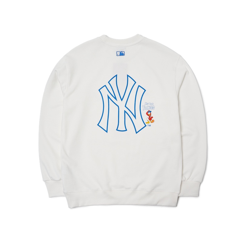 Áo sweater DISNEY MLB MTD1 dáng rộng in hình vịt Donald phong cách thường ngày thời trang thu đông dành cho cả nam và nữ