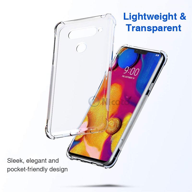 Ốp điện thoại TPU silicone trong suốt siêu mỏng cho Lg V50 V40 V30 G8 V35 Thinq V20 Lg G7 Q9 Q6 G6