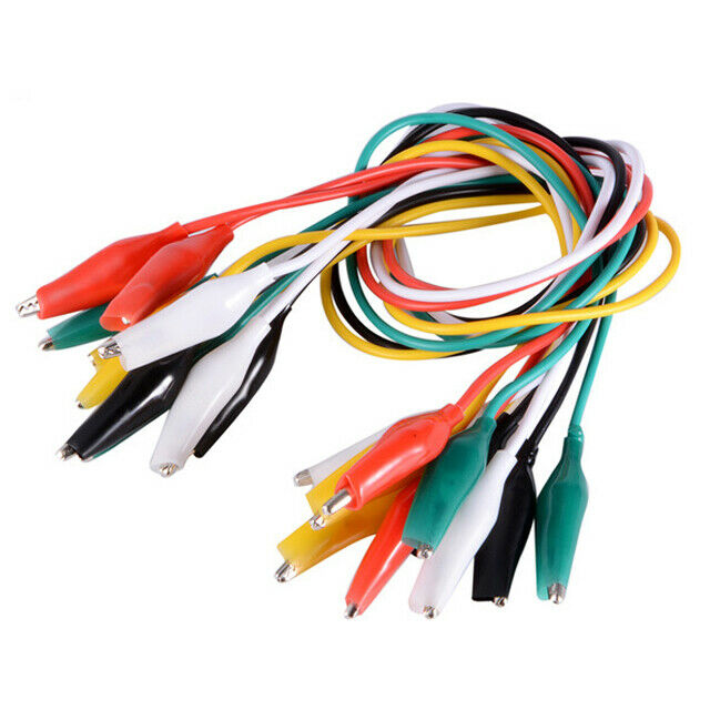 Set 10 dây cáp đầu kẹp cá sấu 50cm tiện lợi