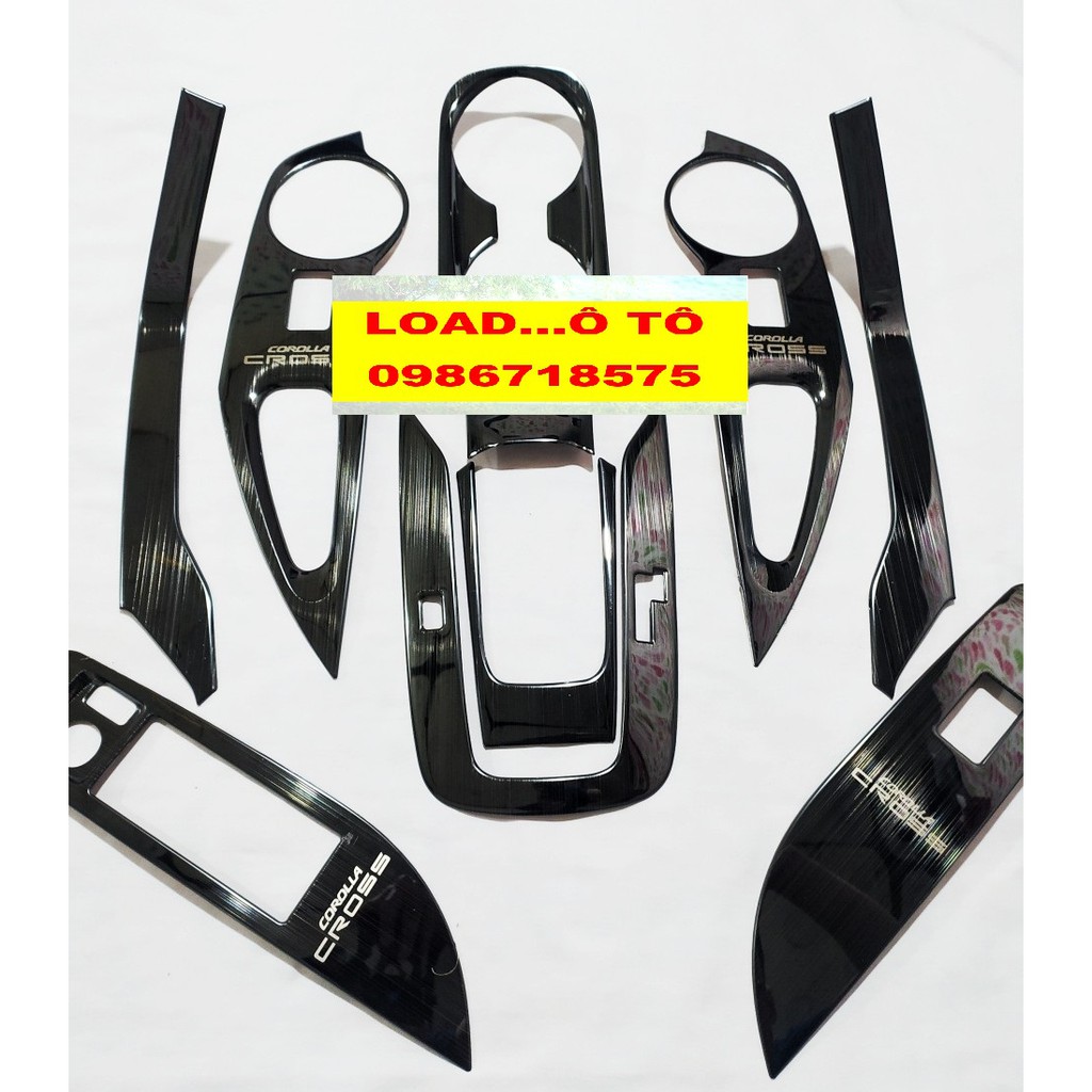 Bộ Ốp Nội Thất Xe Toyota Cross 2023-2020 Mẫu Vân Titan Sang Trọng, Bộ Sản Phẩm Gồm 9 Chi Tiết