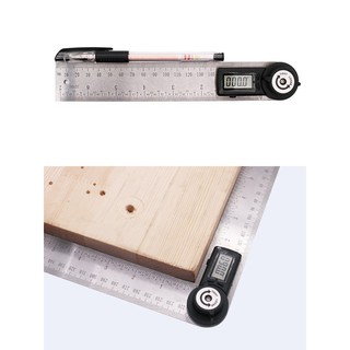 Thước đo góc điện tử dài 200mm thép không gỉ hàng chuẩn