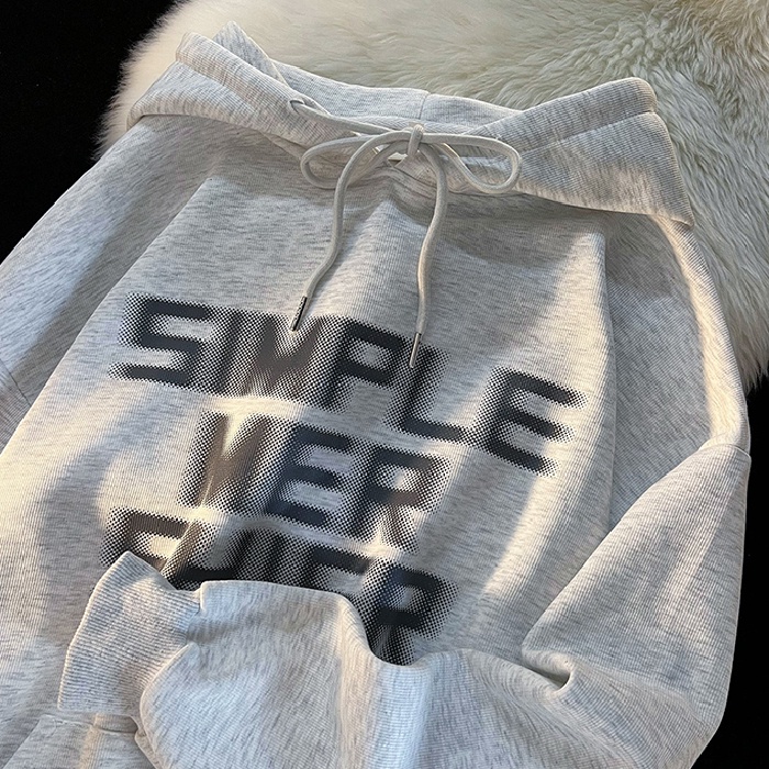 NRVP Áo Hoodie Tay Dài Oversize In Họa Tiết Phong Cách Hàn Quốc Kiểu Mới Cho Nam / Nữ