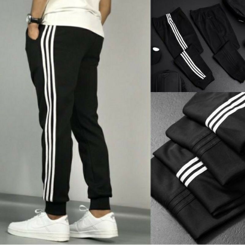 Quần Jogger 3 sọc nam nữ ống bó, quần thể thao adidas nam nữ ống bó, Quần thể dục nam phối 3 sọc