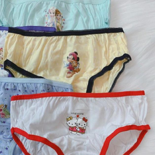 Set 4 Quần Lót Cotton  Trẻ Em Túi Zip .