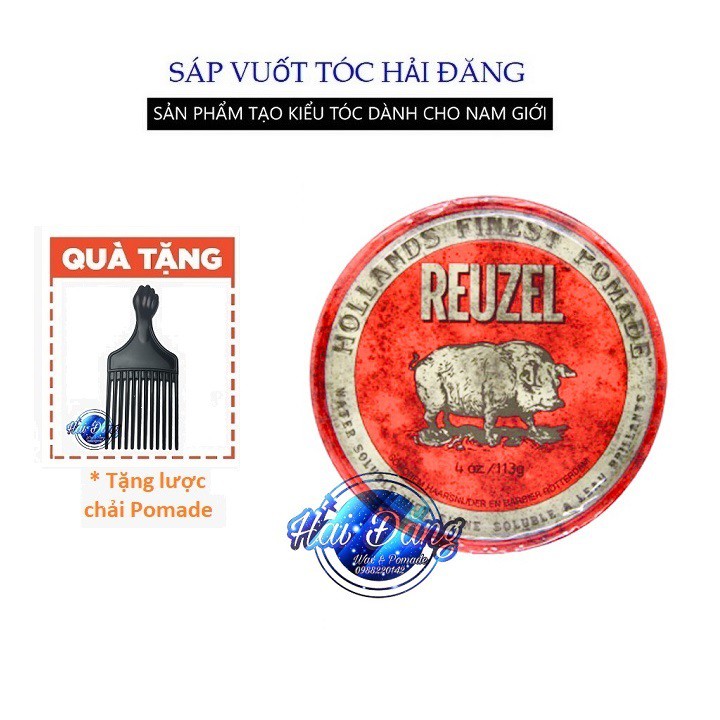 [CHÍNH HÃNG] [NHẬP KHẨU] Sáp vuốt tóc Reuzel Red Pomade 113g | Hàng chính hãng nhập khẩu từ Hà Lan