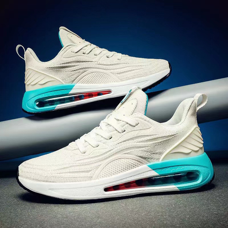 Giày Thể Thao Nam GEMI - Giầy Sneaker Màu Xanh Trắng Đế cao, Thoáng Khí Chạy Bộ Thoải Mái - G5533