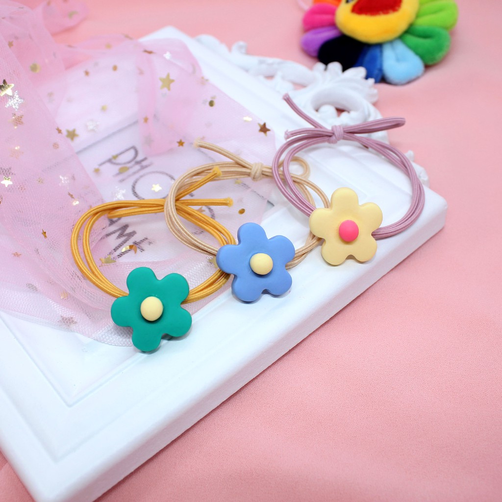 CT30 Cột tóc hoa nhiều màu sắc xinh xắn