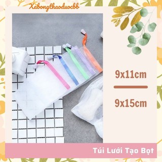 Túi Lưới Tạo Bọt Xà Bông ⚡ Freeship ⚡ Túi Tạo Bọt Nhanh Xà Phòng Nhỏ Gọn, Tiện Lợi Cỡ 9x15cm- xabongthaoduocbb