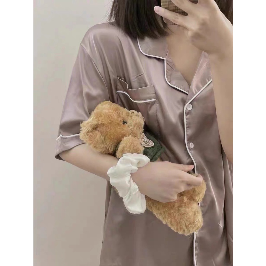 BỘ PIJAMA LỤA NGẮN TAY, MÁT MẺ CHO MÙA HÈ