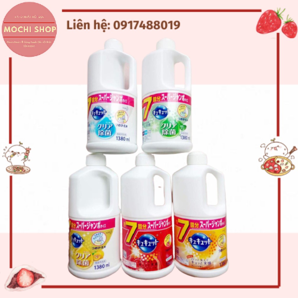 NƯỚC RỬA CHÉN VÀ RAU CỦ KAO NHẬT BẢN [1 CHAI 1.380ml]