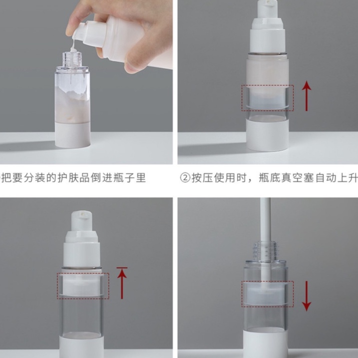 Chai lọ chiết mỹ phẩm/toner/nước tẩy trang có nút nhấn tiện lợi khi đi du lịch