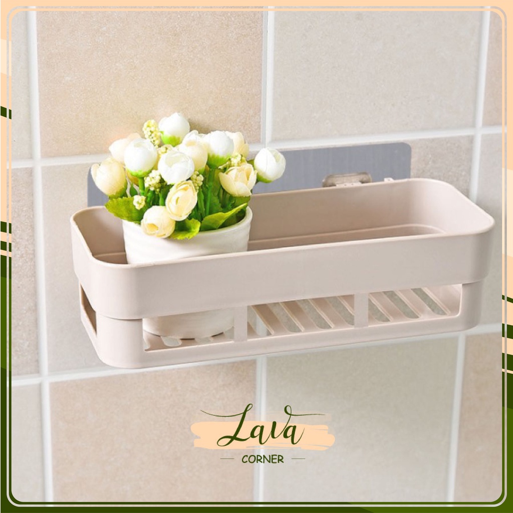 Khay Kệ Nhựa Chữ Nhật Dán Tường Đựng Vật Dụng Đa Năng. Để Đồ Nhà Tắm - Dán Bao Chắc - Tiện Lợi, Sang Trọng
