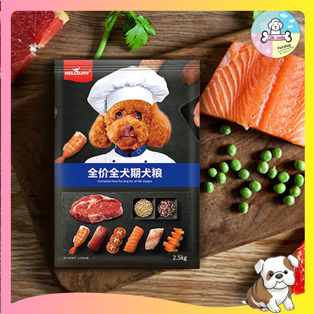 Thức ăn cho chó kén ăn Hello Joy (Túi 2.5Kg) thức ăn hạt cho chó từ 2 tháng tuổi