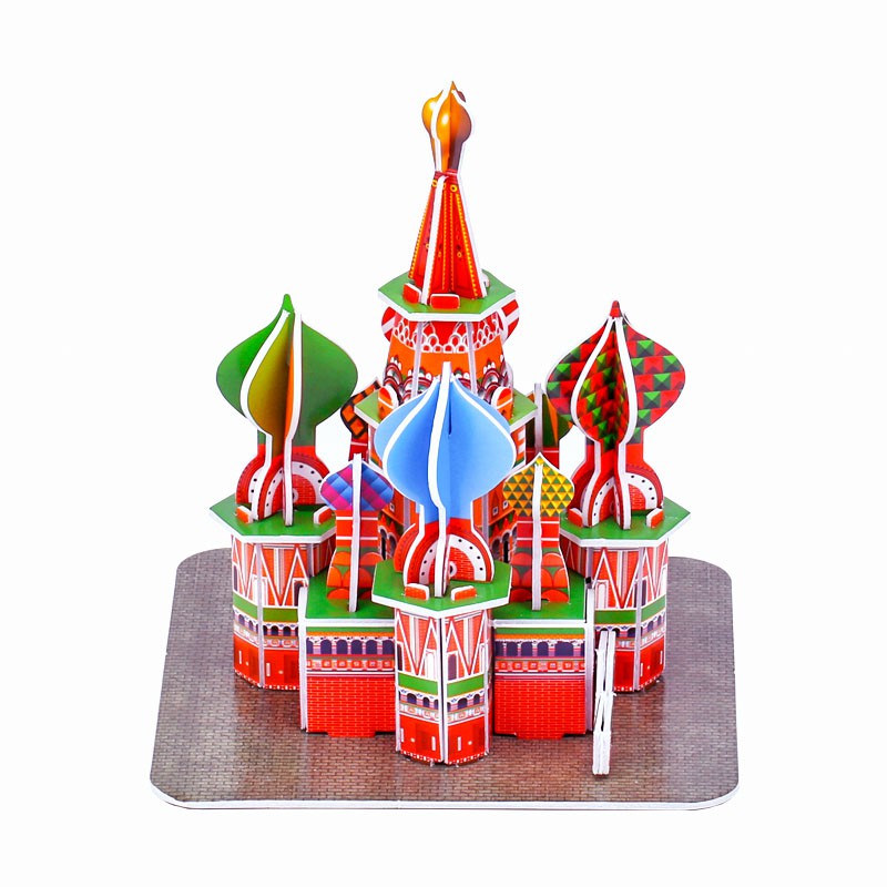 Mô Hình Giấy 3D Magic Puzzle: Đền Thánh Vasily Hiển Phúc G268-28 [46 Chi Tiết]