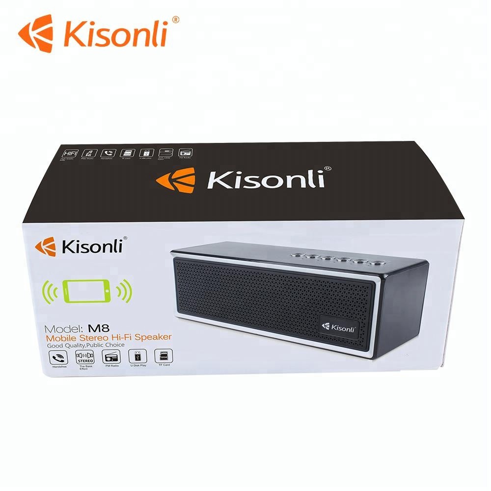Loa bluetooth Kisonli M8 âm thanh Stereo - thiết kế 3 phím chức năng riêng biệt