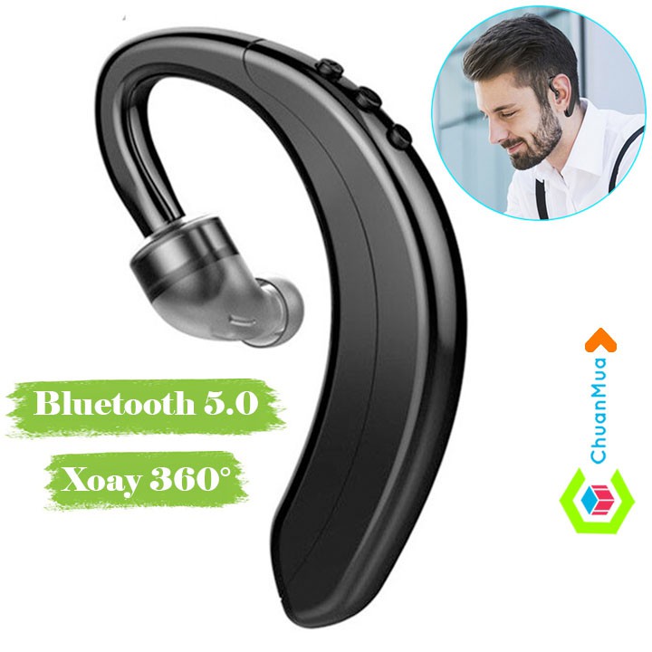 Tai Nghe Bluetooth Không Dây Móc Vành Tai (rảnh tay lái xe cho tài xế, shipper,..) | Tai Nghe Nhét Tai Bluetooth