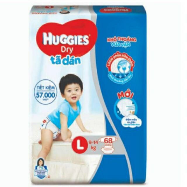 {ĐỆM MÂY}TÃ QUẦN/TÃ DÁN HUGGIES M74,M76,L68,XL62,XXL56 MỚI