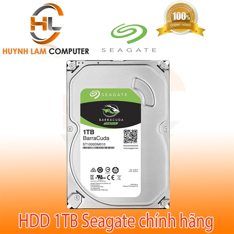 Ổ cứng gắn trong HDD 1TB Seagate Barracuda phân phối + Dây Sata