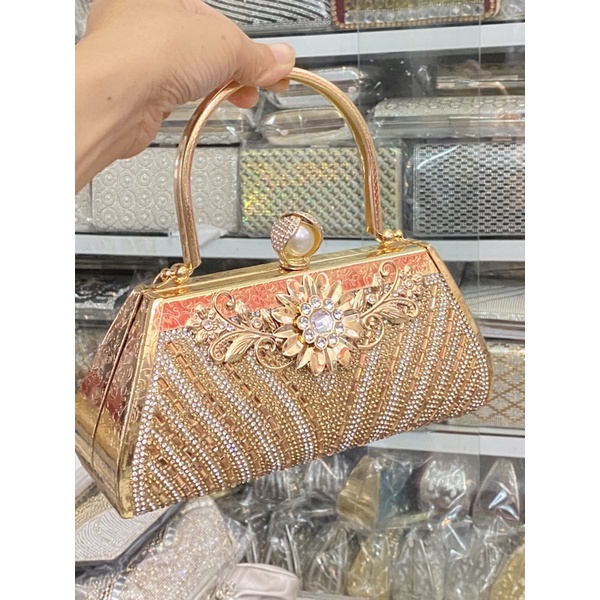 Bóp Đầm Đeo Vai Kết Hạt Thủ Công Hàng Cao Cấp Có Quai{ Nhận giao hoả tốc trong ngày khu vực tphcm}