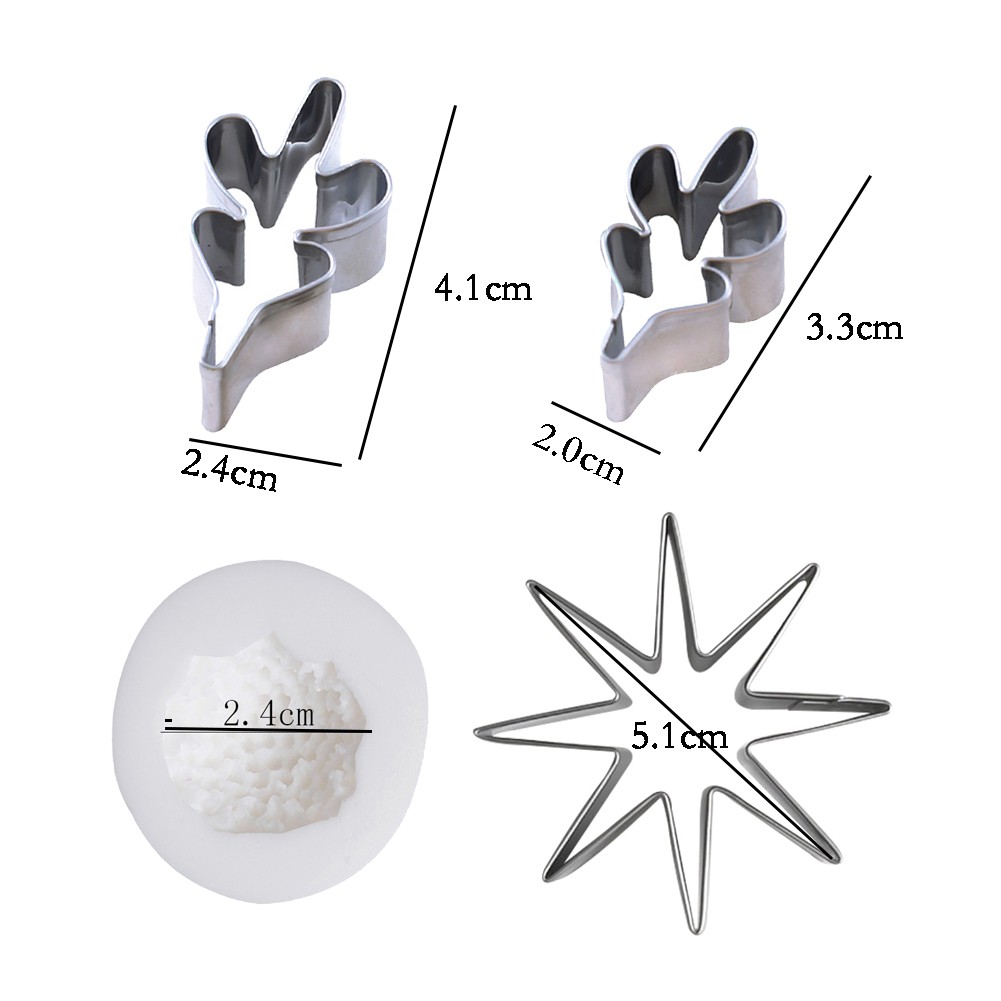 KALAIEN Scabiosa Stamen Khuôn Silicon Fondant Bánh Trang Trí Dụng Cụ Gumpaste Sugarcraft Sô Cô La Dạng Máy Nướng Fimo