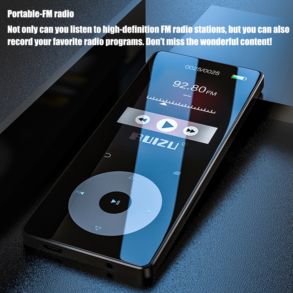 Máy nghe nhạc MP3 FAAEAL RUIZU X02B kết nối bluetooth hỗ trợ thẻ nhớ TF chuyên dụng