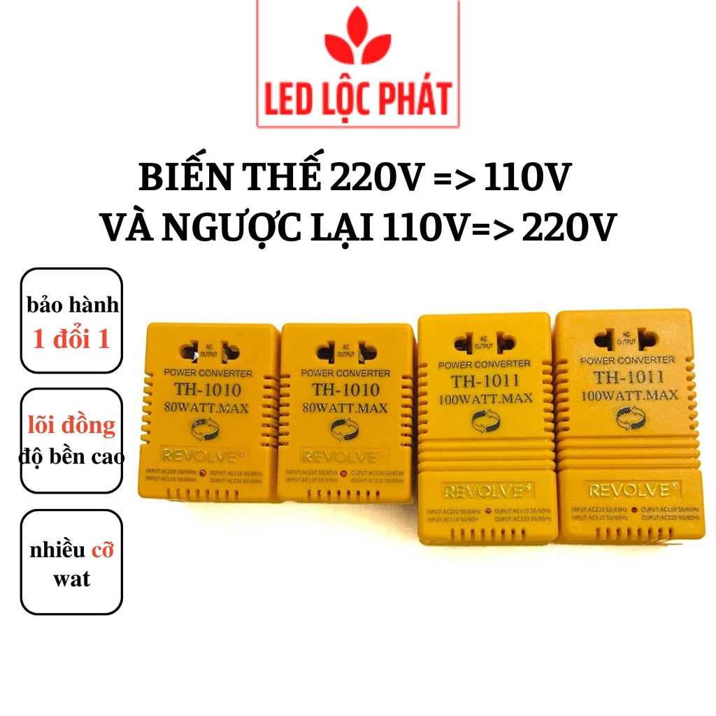 Bộ chuyển đổi nguồn 220v sang 110v và ngược lại, cục đổi nguồn điện 220v sang 110v 80w 100w