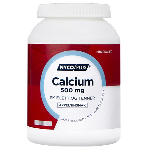 Viên nhai Canxi 500mg vị cam Nycoplus Na Uy