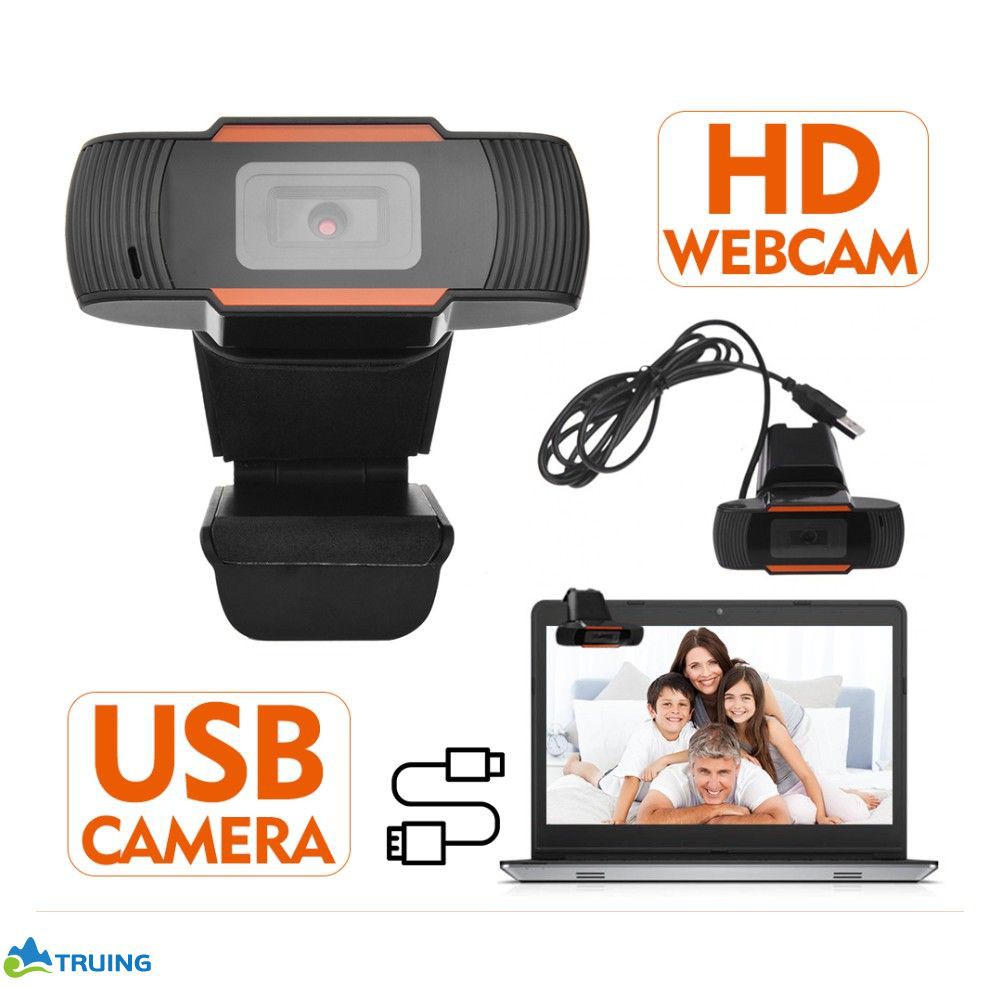 Webcam 480p / 1080p Mini Xoay 12.0m Pixels Có Micro