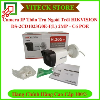 Camera ip thân trụ ngoài trời hikvision ds-2cd1023g0e-i 2mp - có poe - hàng chính hãng